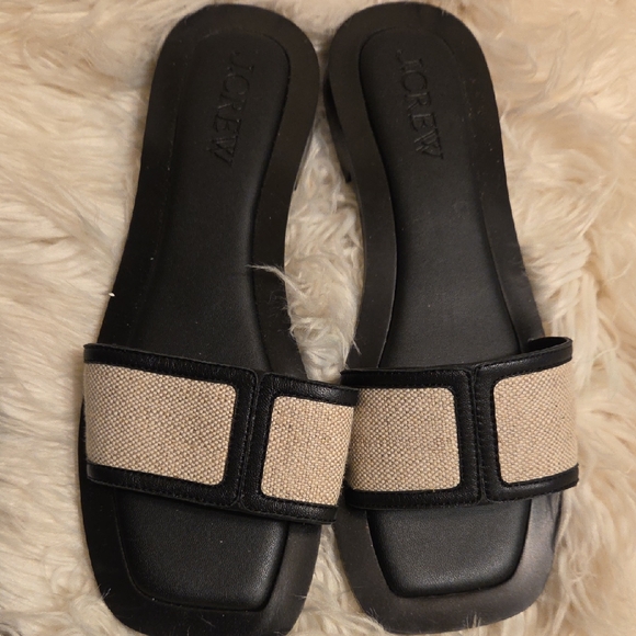 J. Crew Shoes - J. Crew Black and Cream Sandals